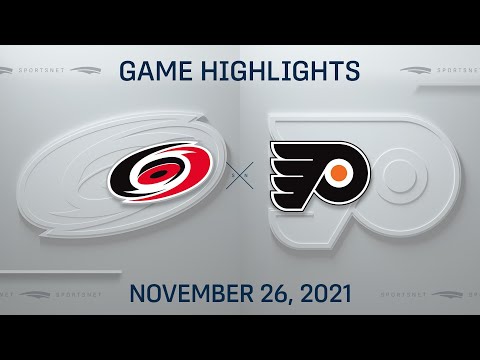 NHL Highlights | Hurricanes vs. Flyers - Nov. 26, 2021