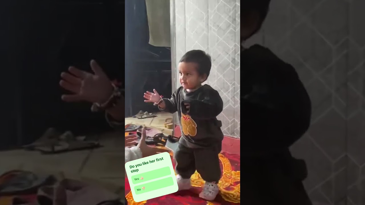 #cutebaby #beauty #funny My sister first step 🦶🏻