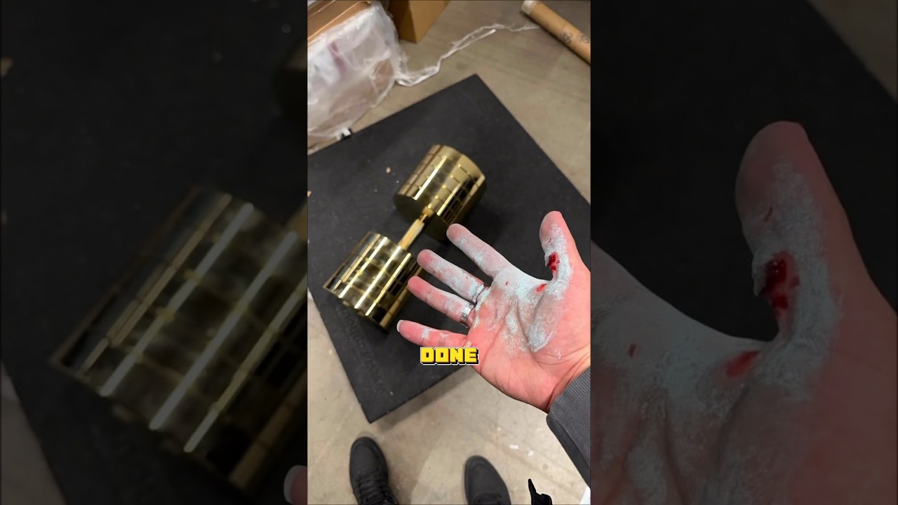 This happened after lifting worlds HEAVIEST dumbbell 🩸 #gym #viral #youtubeshorts