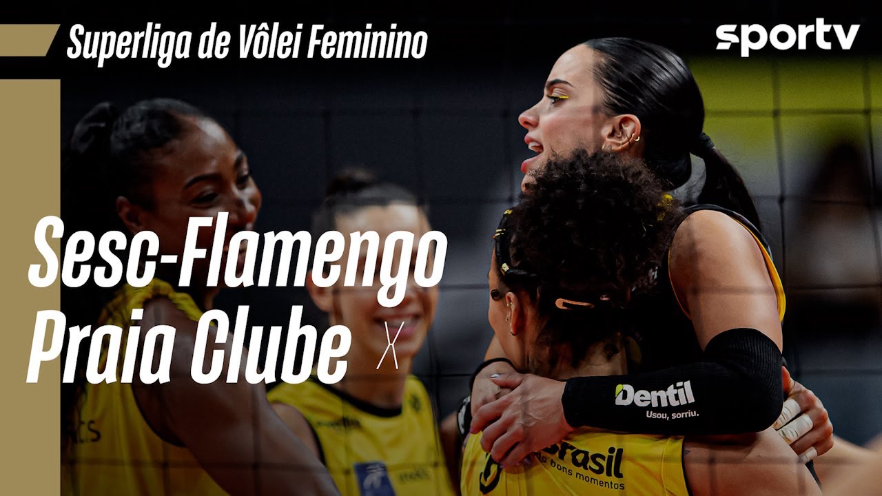 SESC-FLAMENGO 2 X 3 PRAIA CLUBE | MELHORES MOMENTOS | SUPERLIGA FEMININA DE VÔLEI | sportv