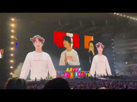 Jin's birthday surprise from army