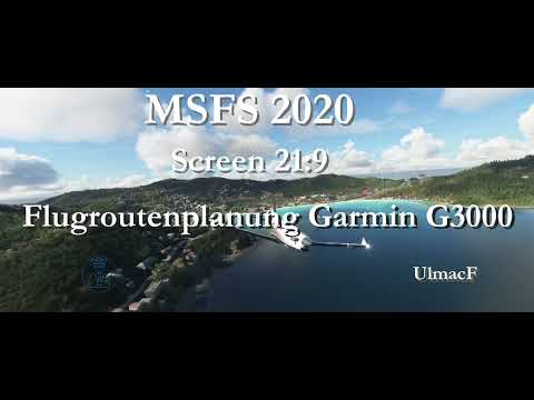 Flug-Routenplanung, Garmin G3000, TBM 930, MSFS 2020, deutsch