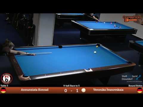 Annunziata Konrad v Veronika Ivanovskaia | Round Robin | Ladies GP 9-ball | BC Colours Düsseldorf
