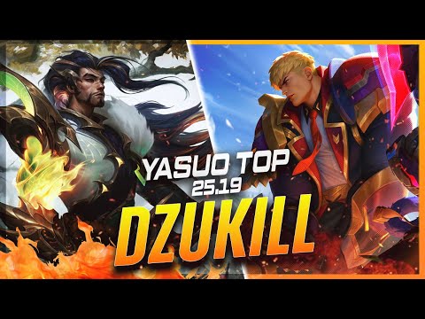 Dzukill - Yasuo vs Garen TOP Patch 25.19 - Yasuo Gameplay