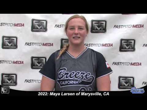 2022 Maya Larsen First Base Softball Skills Video - Ca Breeze