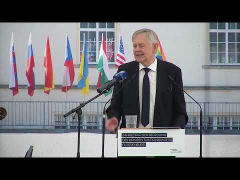 Gedenkakt zum 77. Jahrestag der Befreiung des KZ Flossenbürg; Ausschnitt Steinbruch, Dr. Oetzinger