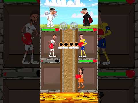 ANGEL OR DEVIL BURGER 🍔Can Ronaldo and Neymar Escape The Lava Pit?