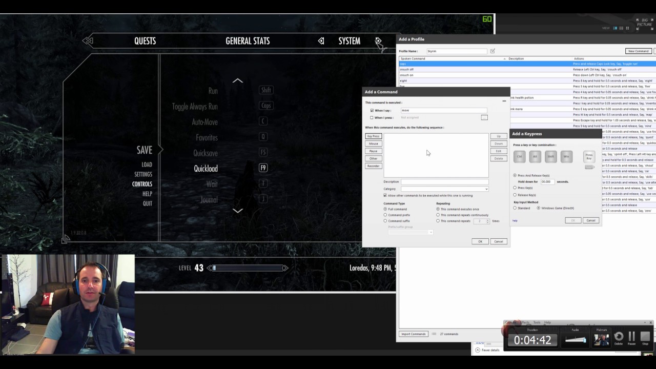 Skyrim Voice contol software profile creation