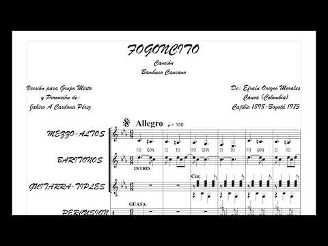 FOGONCITO Bco Efraín O. Morales Versión & Armonización de Jahiro A Cardona Gpo Musicales Libro 2026.