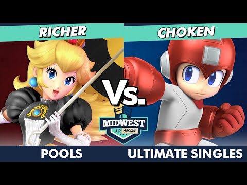 Midwest Arcadian 3 Pools - Richer (Peach) Vs. Choken (Mega Man) SSBU Ultimate Tournament