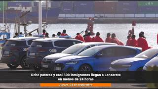 Ocho pateras y casi 500 migrantes llegan a Lanzarote en menos de 24 horas