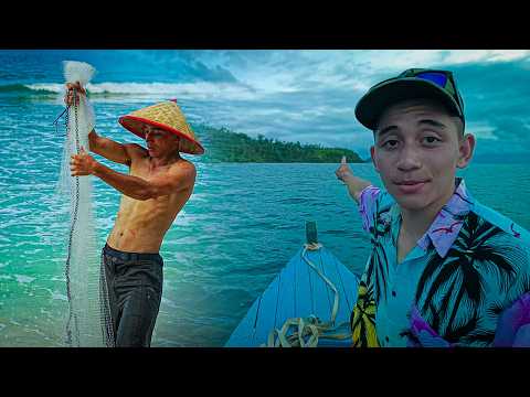 Ausgesetzt für 5 Tage – Fischen am Meer mit Wurfnetz - The jungle boy