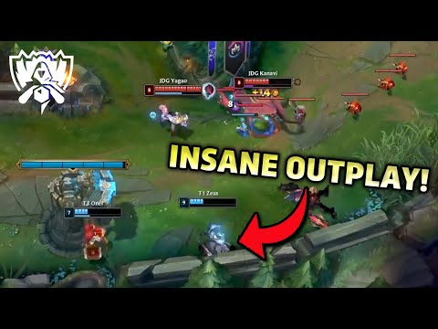 How Do Zeus & Oner Survive This Dive?! | Worlds 2022 Semifinals | League of Legends Esports Moments