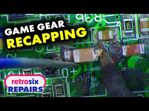 Game Gear Recapping Capacitor Kit Install - RetroSix