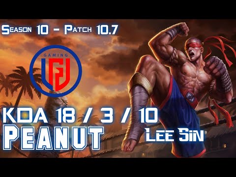 LGD Peanut LEE SIN vs REK'SAI Jungle - Patch 10.7 KR Ranked