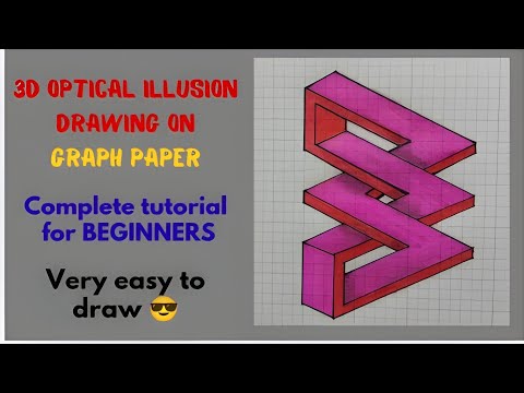 Amazing 3D Optical Illusion Drawing on Graph Paper | Impossible Shape Art