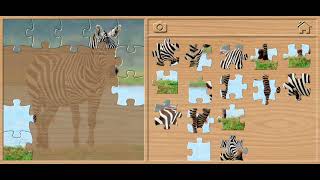🦓 Zebra Jigsaw Puzzle - Animals Puzzles for Kids Walkthrough