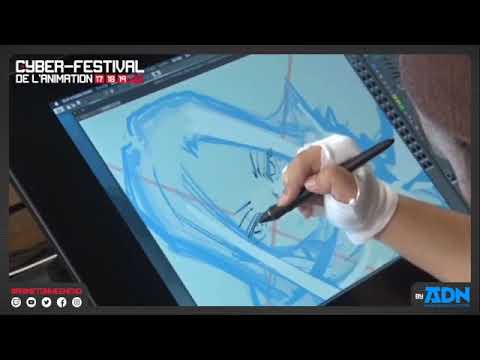 Hiroyuki Takei (Shaman King) dibujando para  Le Cyber Festival de l'Animation