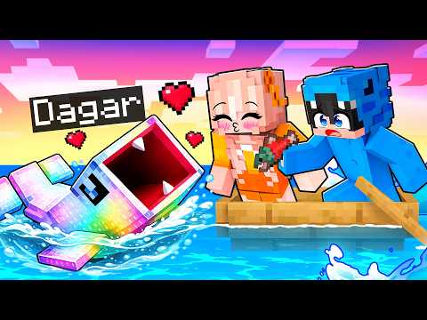 I Pretended to be an OP BLOOP BABY on a RAFT in Minecraft!