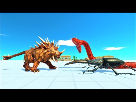 1 vs 2 Infernals vs reptile & giant invertebrates Animal revolt battle simulator