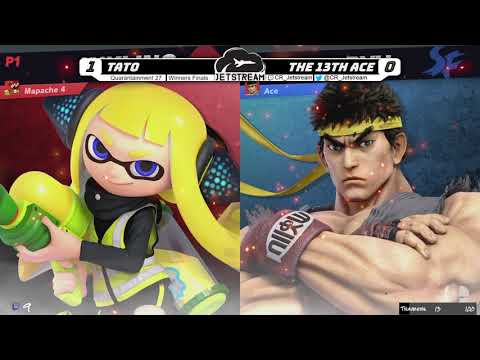 Quarantainment 27 Winners Finals - Tato (Inkling) Vs. The 13th Ace (Ryu, Ken) Smash Ultimate - SSBU