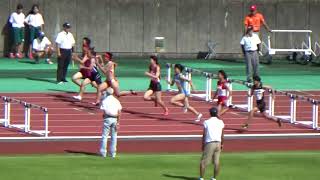 静岡県中学選抜陸上競技大会　女子１００ｍH　決勝