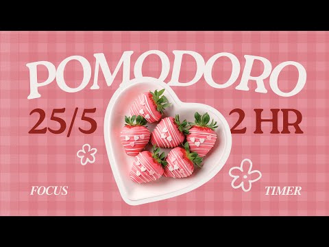 𝒻𝒶𝓃𝒸𝓎 𝓈𝓉𝓇𝒶𝓌𝒷𝑒𝓇𝓇𝒾𝑒𝓈 ♡ 𝟸𝟻/𝟻 𝟺𝚂𝙴𝚃𝚂 𝟸𝙷𝚁 | pomodoro focus timer | cozy cafe music | study with me