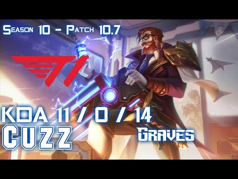 T1 Cuzz GRAVES vs JARVAN IV Jungle - Patch 10.7 KR Ranked