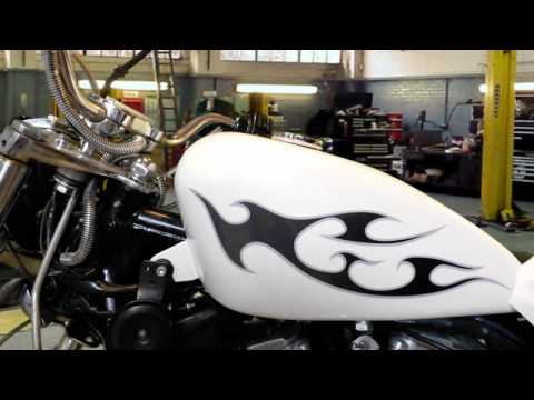 Tribal Flames Decal Install on a Harley