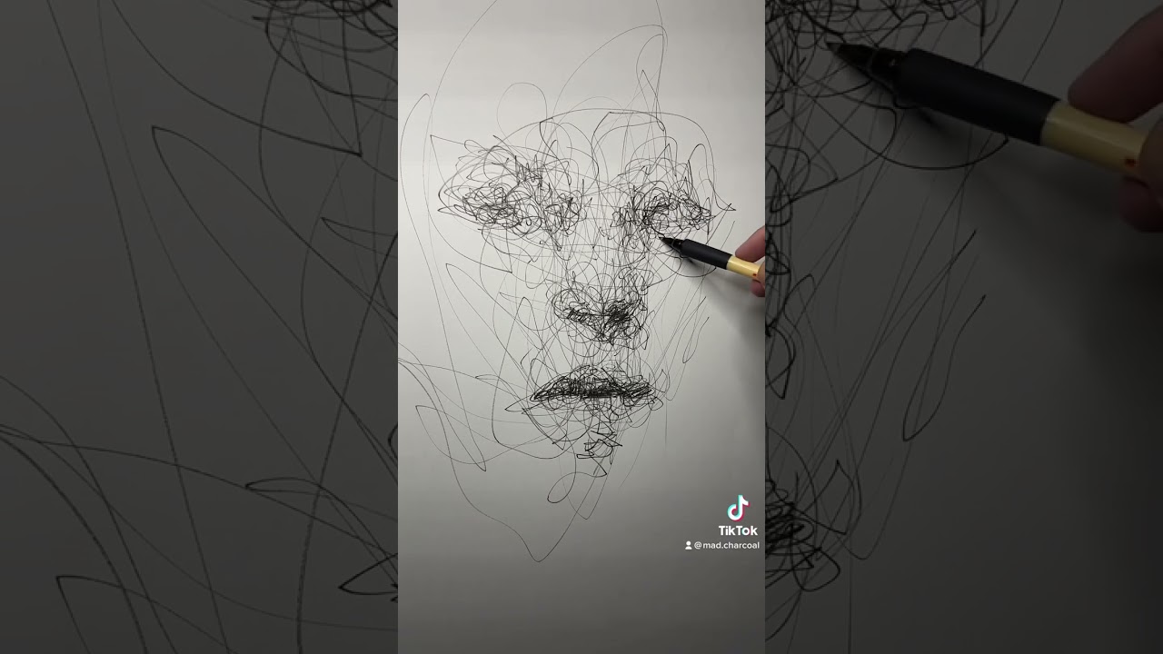 Scribble portrait sketch tutorial