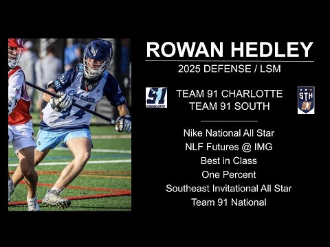 Rowan Hedley 2025 Defense/LSM - Fall 2022 lacrosse Highlights