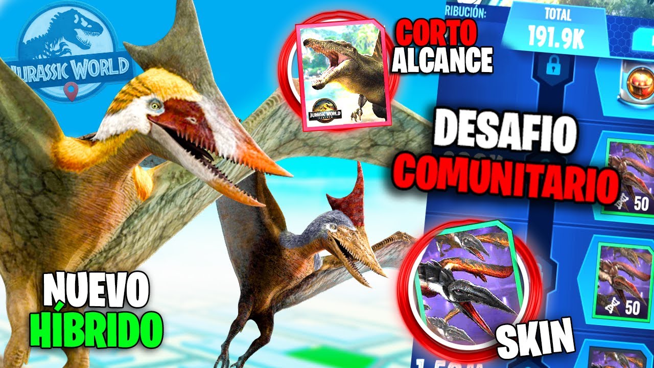CONSIGUE al NYCTOPTERYX NUEVO HÍBRIDO, SPINO de REBIRTH GRATIS DESAFIO y EVENTO Jurassic World Alive