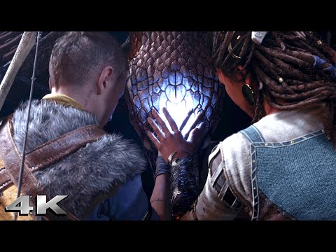 Angrboda And Loki Creates World Serpent Jormungand - God Of War Ragnarok PS5 2022 (4K Ultra HD)