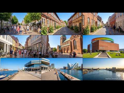 4K Walking Tour in Aarhus Denmark 2026 | Summer Walk Aarhus Ø & Bassin7