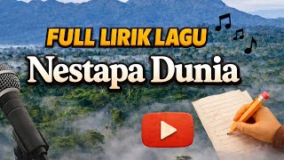 Download lagu NESTAPA DUNIA ( Full Lirik ) - Bang Yan @iyanfatur13 @RendiCahaya #musikterbaru #slowrap #syair mp3