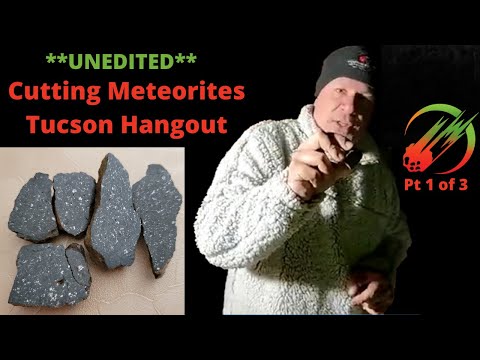 Cutting Meteorites from Meteorite Mansion in Tucson 2022 - Hangout (pt1 of 3) UNEDITED