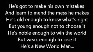 Rush-New World Man (Lyrics)