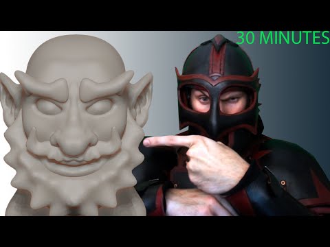 Sculpt a Dwarf bust - ZBrush 30 minute Speed Sculpt - Lord Azmore