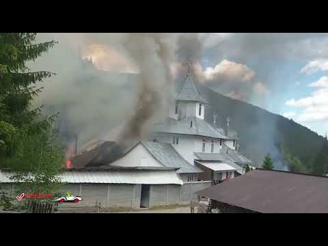 Incendiu 19 iulie 2022 la Mănăstirea Tărcuţa din Tarcău
