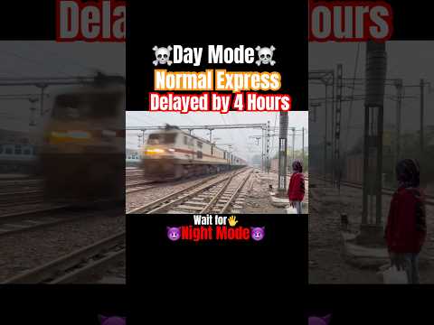 Day Mode Vs Night Mode⚡️Wap-7 The Night King 👑 #indianrailways#shorts#youtubeshorts#train#explore