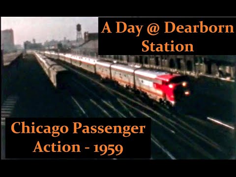 A Day @ Dearborn Station, Chicago - 1959 [Classic Home Movies]