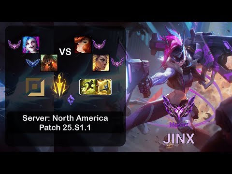 Jinx ADC + Nautilus vs Miss Fortune + Rell - NA Master - Patch 25.S1.1
