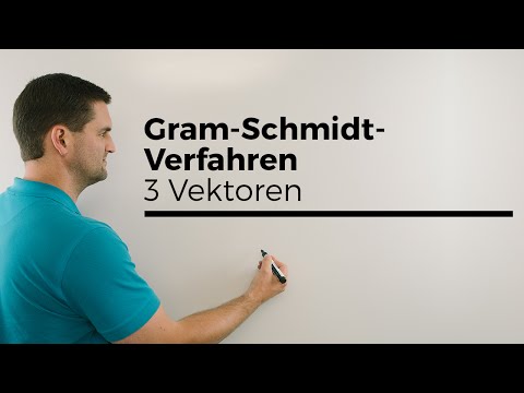 Gram-Schmidt-Verfahren mit 3 Vektoren, Rechenablauf, mit Normalisierung | Mathe by Daniel Jung