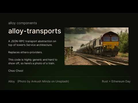 Rust x Ethereum Day - Alloy