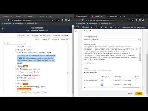 AWS Academy Cloud Operations Module 9: Lab 6 - Monitoring Infrastructure
