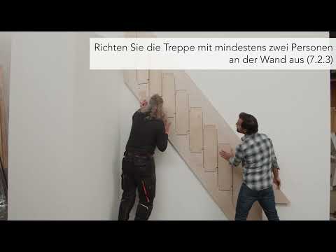 Klapster Comfort 194-198cm Geschosshöhe Birke geölt mit 9 Stufen-youtube_img