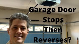Garage Door Opener Stops and Reverses