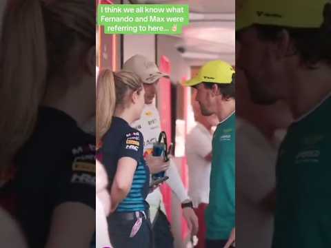 WE ALL KNOW WHAT MAX VERSTAPPEN AND FERNANDO ALONSO ARE DISCUSSING HERE ✌️ #f1 #maxverstappen