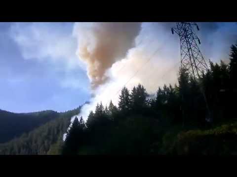 Memaloose / Estacada, Oregon Forest Fire near 36 Pit on Highway 224, 9-13-2014