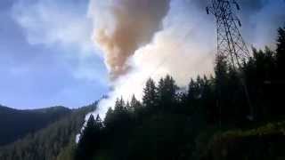 Memaloose / Estacada, Oregon Forest Fire near 36 Pit on Highway 224, 9-13-2014